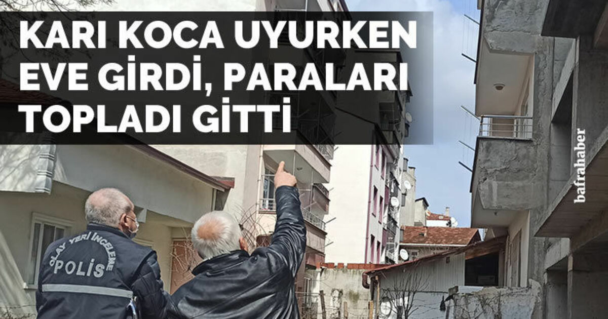 Bafra'da karı-koca uyurken eve hırsız girdi