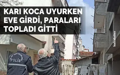 Bafra'da karı-koca uyurken eve hırsız girdi