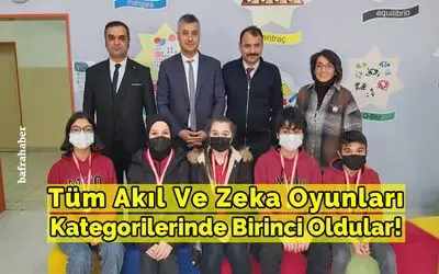 Tüm Akıl Ve Zeka Oyunları Kategorilerinde Birinci Oldular!