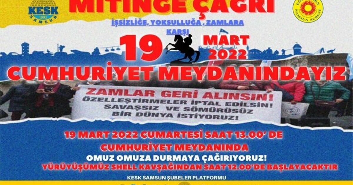 KESK ve Eğitim Sen'den Mitinge davet
