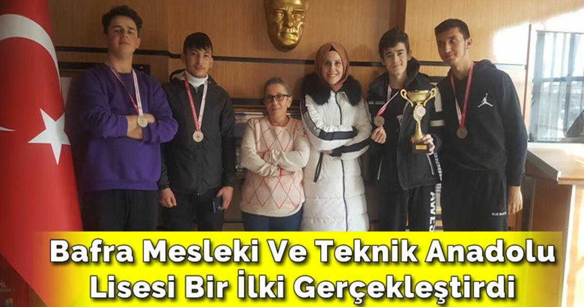 Bafra Mesleki Ve Teknik Anadolu Lisesi Tırmanış Yarışmasında Başarı Elde Etti