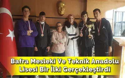 Bafra Mesleki Ve Teknik Anadolu Lisesi Tırmanış Yarışmasında Başarı Elde Etti