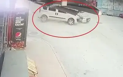Samsun’da 5 kişinin yaralandığı kaza güvenlik kamerasında
