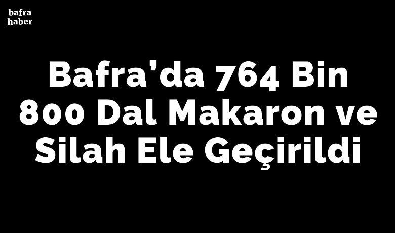 Samsun’da 764 bin 800 dalmakaron ve silah ele geçirildi