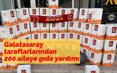 Galatasaray Taraftarlarından 200 Aileye Gıda Yardımı