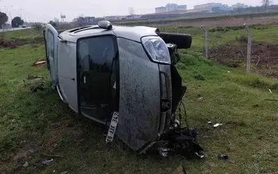 Samsun’da hafif ticari araç takla attı: 1 yaralı
