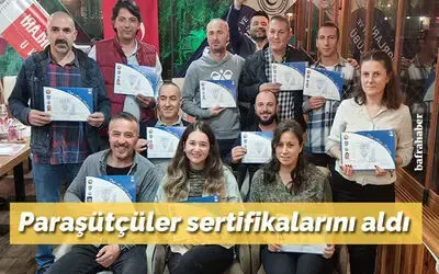 Paraşütçüler Sertifikalarını Aldı