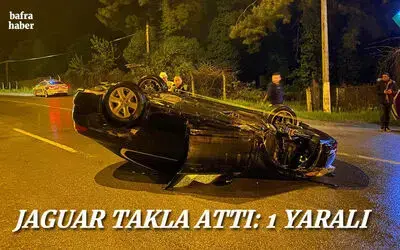 Jaguar takla attı