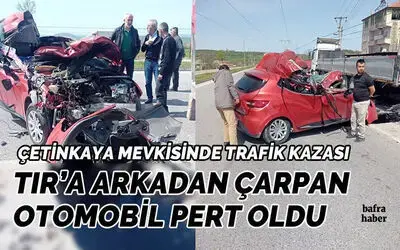 Bafra’da Otomobil Tır’a Arkadan Çarptı: 1 Yaralı