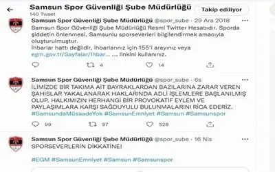 Samsun’da Trabzonspor bayraklarına zarar verenlere ceza
