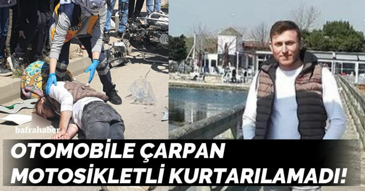 Otomobile çarpan motosikletli hayatını kaybetti