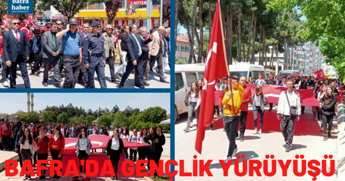 Bafra’da Gençlik Yürüyüşü