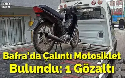 Çalıntı motosiklet bulundu: 1 gözaltı