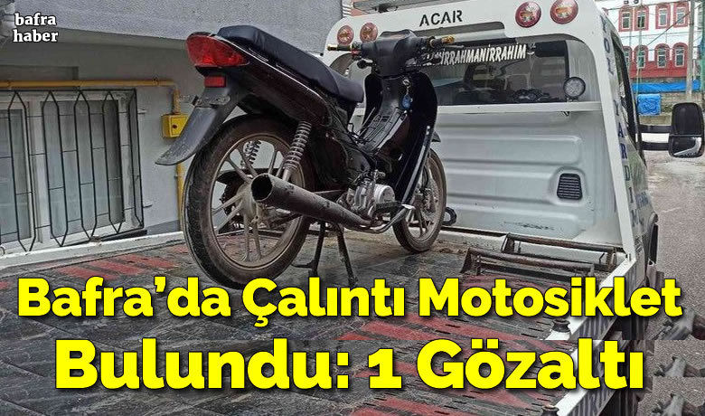 Çalıntı motosiklet bulundu: 1 gözaltı