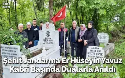 Şehit Jandarma Er Hüseyin Yavuz Kabri Başında Dualarla Anıldı