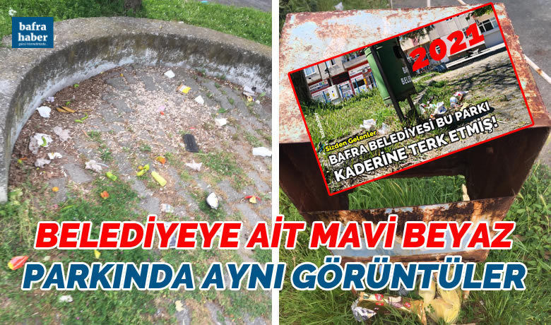 Belediyeye Ait Mavi Beyaz Parkında Aynı Görüntüler