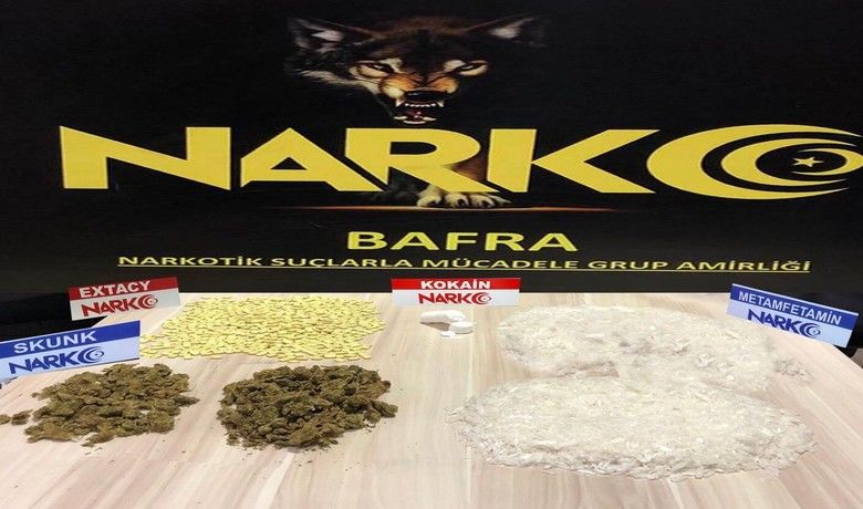 Bafra’da çok miktarda uyuşturucu elegeçirildi, 2 kişi gözaltına alındı