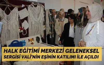 Bafra Halk Eğitim Merkezi Kursiyerleri El Emeklerini Sergiledi