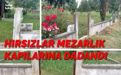 Hırsızlar Mezarlıkların Demir Kapılarını Çaldı!