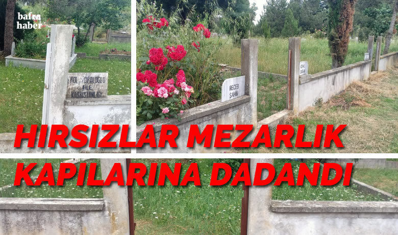 Hırsızlar Mezarlıkların Demir Kapılarını Çaldı!