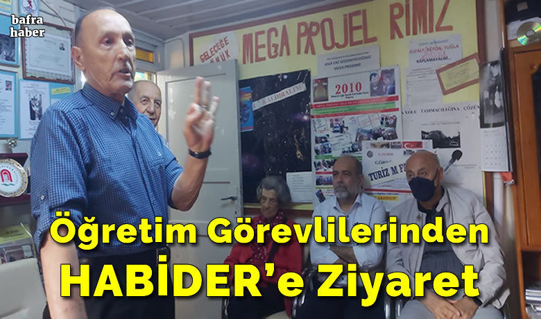 Öğretim Görevlilerinden Habider’e Ziyaret - Halkı Bilinçlendirme Derneğine Samsun 19 Mayıs Üniversitesi eski Rektörü Prof. Dr. Ferit Bernay, Eğitim Fakültesi Okul Öncesi Öğretim Görevlisi Şerife Şahin, 19 Mayıs Üniversitesi Tıp Fakültesi Psikiyatri Başkanı Prof. Dr. Ahmet Rıfat Şahin, OMÜ Tıp Fakültesi Üroloji Uzmanı Şaban Sarıkaya ve mühendisi Nevenka Hacıbaşoğlu’ndan anlamlı ziyaret.