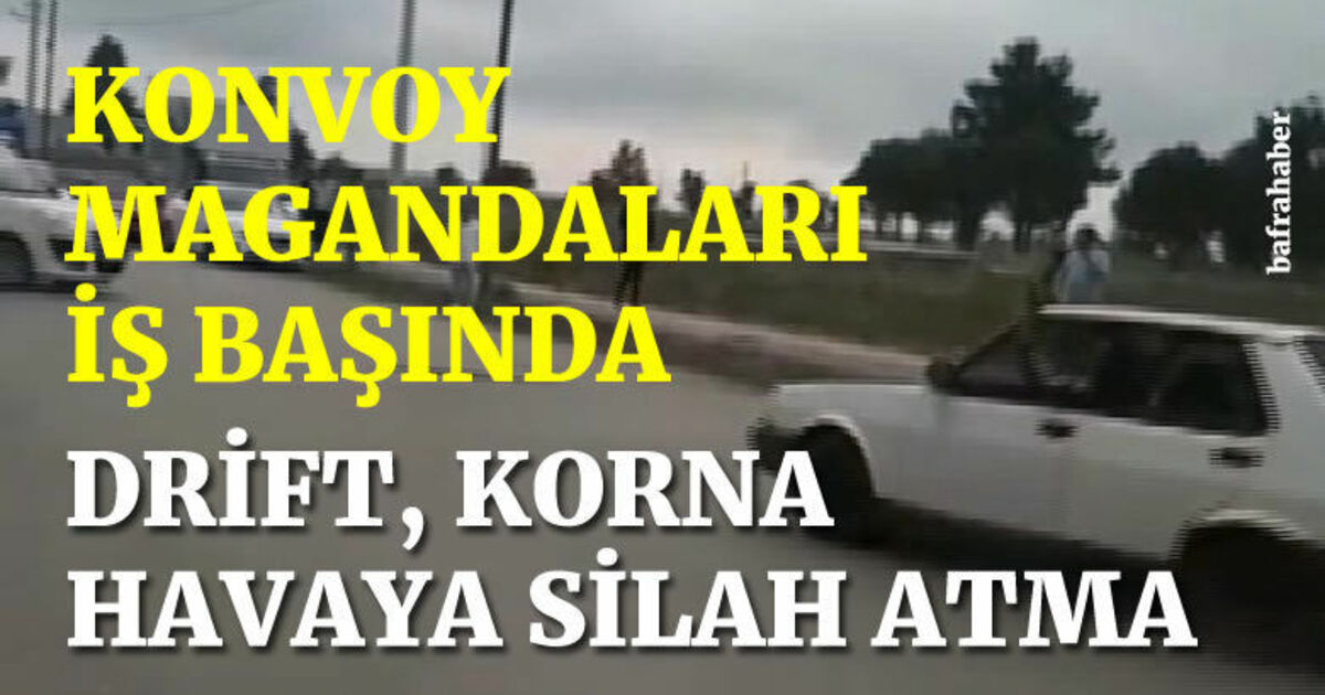 Otomobille drift yaparken silahla havaya ateş etti