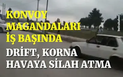 Otomobille drift yaparken silahla havaya ateş etti