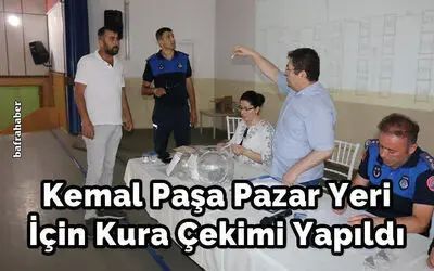 Kemal Paşa Pazar Yeri İçin Kura Çekimi Yapıldı