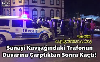 Sanayi Kavşağındaki Trafonun Duvarına Çarptıktan Sonra Kaçtı