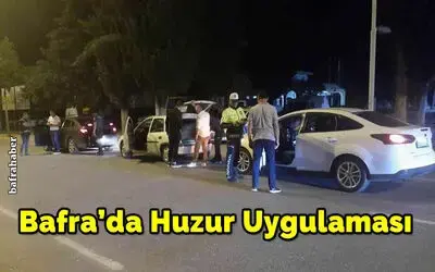 Bafra polisinden asayiş uygulaması