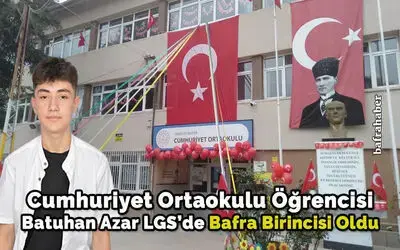 Cumhuriyet Ortaokulu Öğrencisi Batuhan Azar Lgs’de Bafra Birincisi Oldu