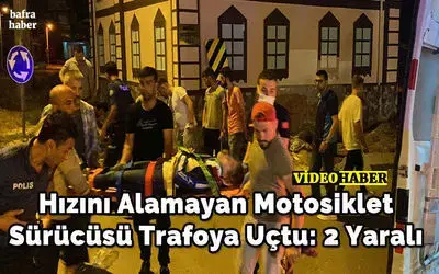 Hızını Alamayan Motosiklet Sürücüsü Trafoya Uçtu
