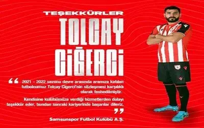 Samsunspor’da Tolcay Ciğerci ile yollar ayrıldı
