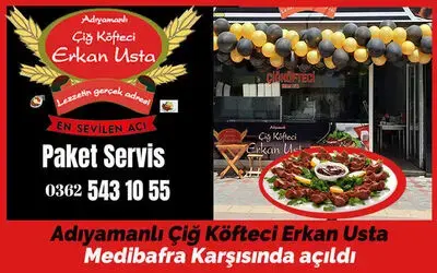 Adıyamanlı Çiğ Köfteci Erkan Usta Bafra’da Açıldı