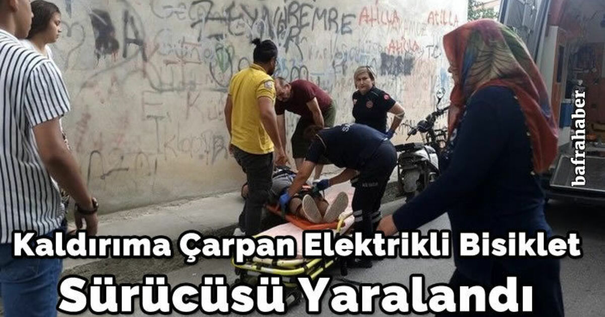 Kaldırıma Çarpan Elektrikli Bisiklet Sürücüsü Yaralandı