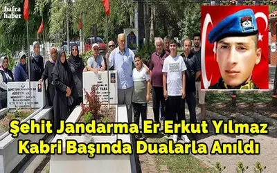 Şehit Jandarma Er Erkut Yılmaz Kabri Başında Dualarla Anıldı