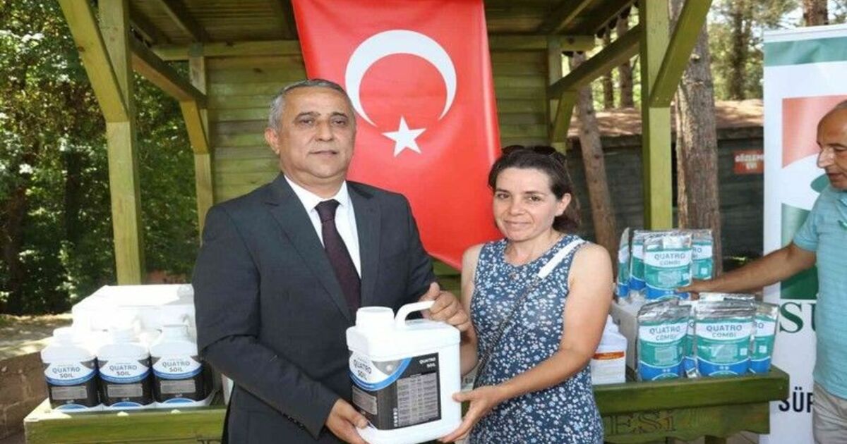 Sürmeli'de üreticiye bitki koruma ürünleri ve gübre dağıtıldı