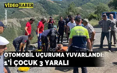 Bafra'da Otomobil Uçuruma Yuvarlandı: 3 Yaralı