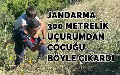 Jandarma Yaralı Çocuğu Sırtında Çıkardı 