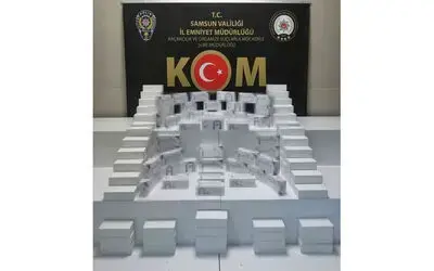 Samsun’da bir araçta 30 bin boş makaron ele geçirildi
