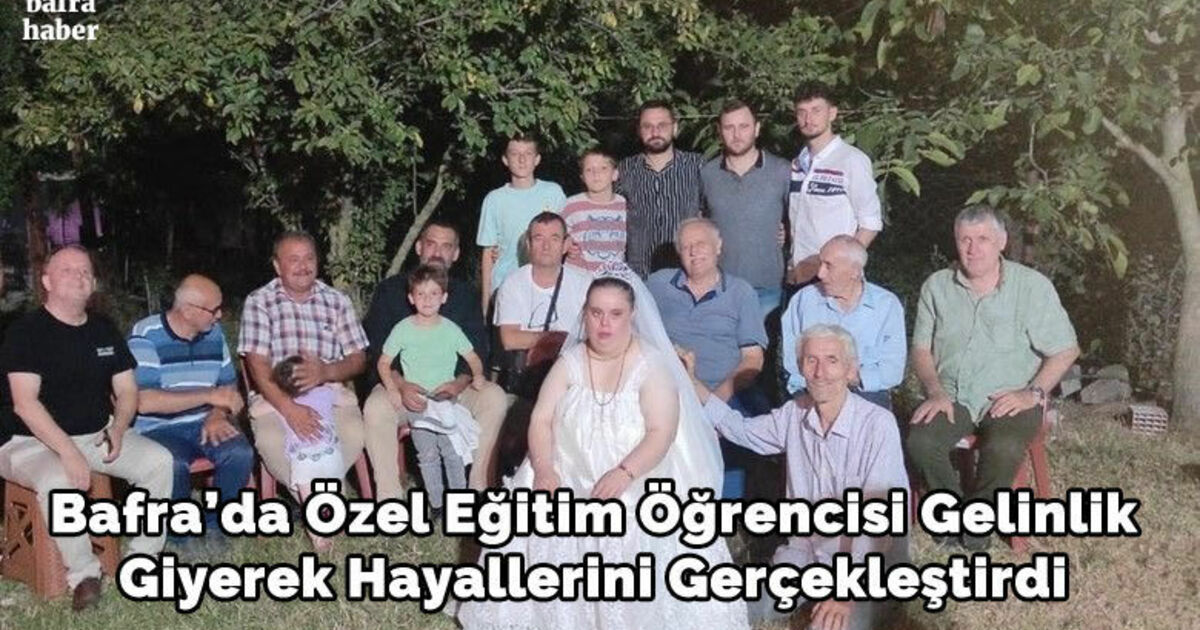 Bafra’da Özel Eğitim Öğrencisi Gelinlik Giyerek Hayallerini Gerçekleştirdi
