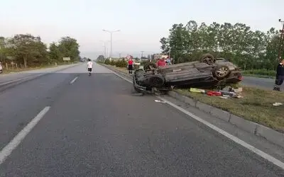 Samsun’da otomobil takla attı: 4 yaralı
