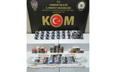 Samsun’da 16 bin 240 dal makaron ele geçirildi
