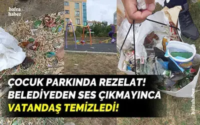 Çocuk Parkındaki Rezaleti Vatandaş Temizledi!