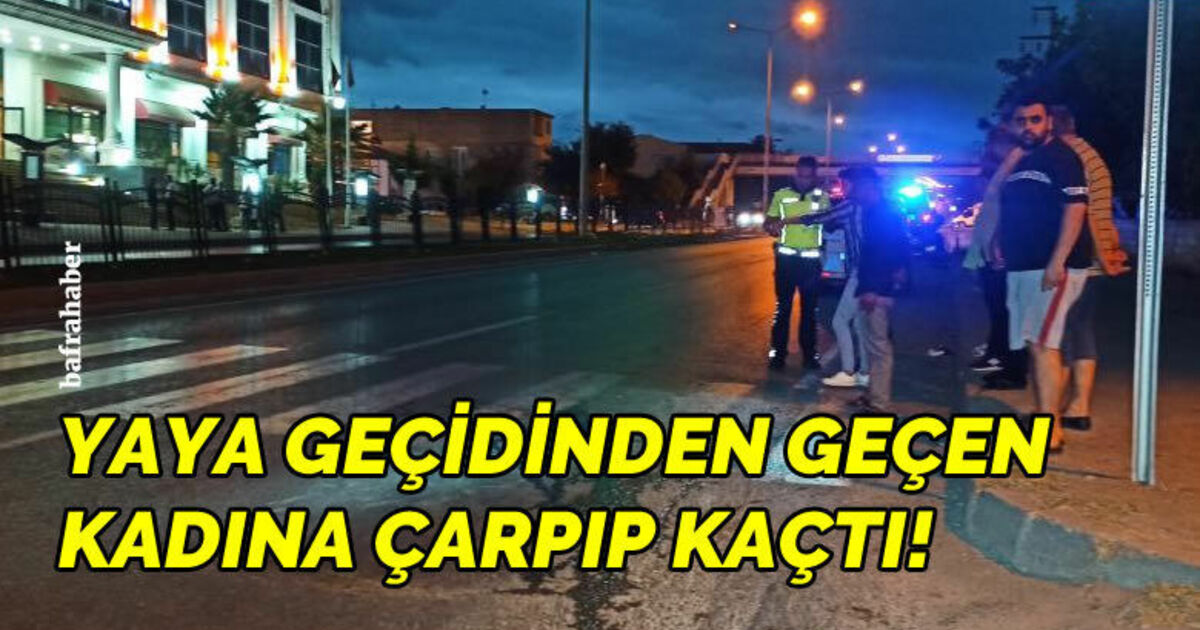 Yaya geçidinden geçen kadına çarpıp kaçtı!