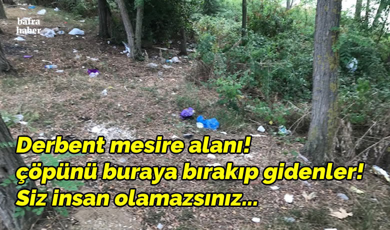 Çöpünü Bırakıp Giden Şuursuzlar - Derbent Mesire alanında piknik yapan bazı sorumsuz kişiler çöplerini arkalarında bırakarak gitmeye devam etmekte.