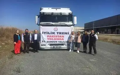 Samsun’dan Pakistan’a yardım tırı
