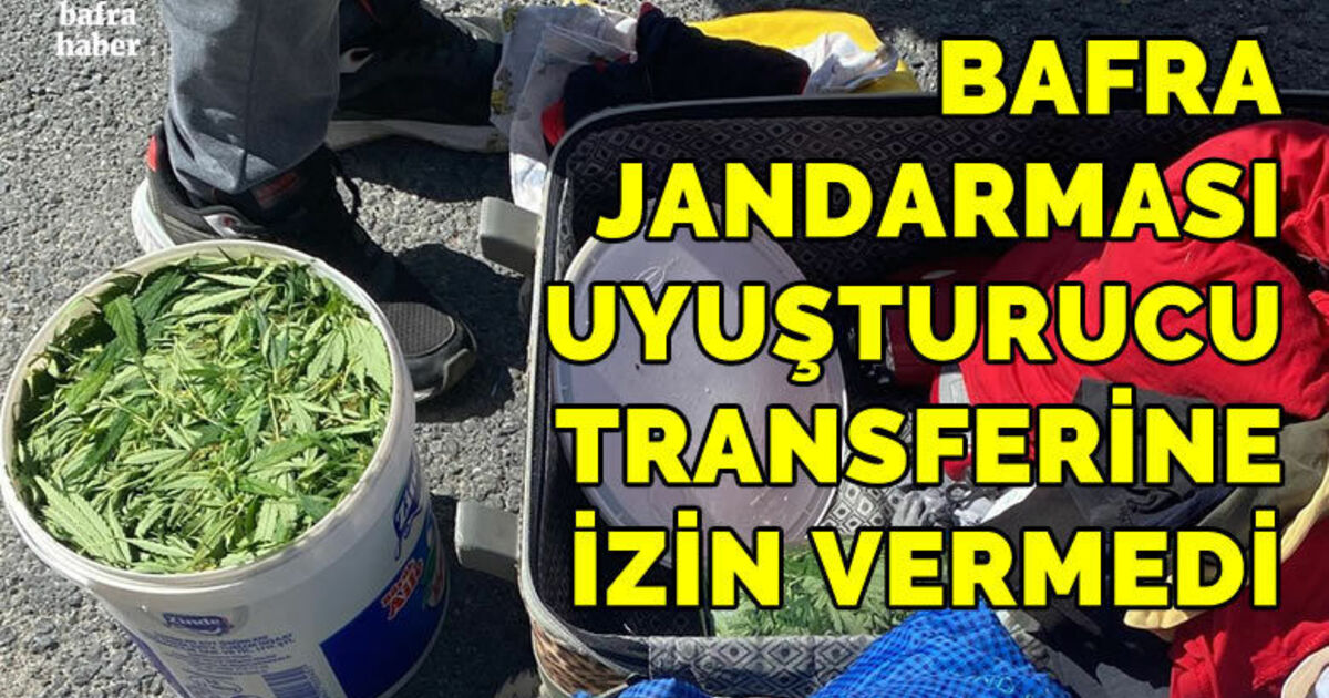 Bafra Jandarması uyuşturucu transferine izin vermedi
