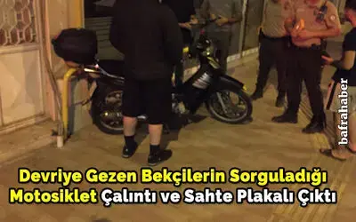Devriye Gezen Bekçilerin Sorguladığı Motosiklet Çalıntı Ve Sahte Plakalı Çıktı