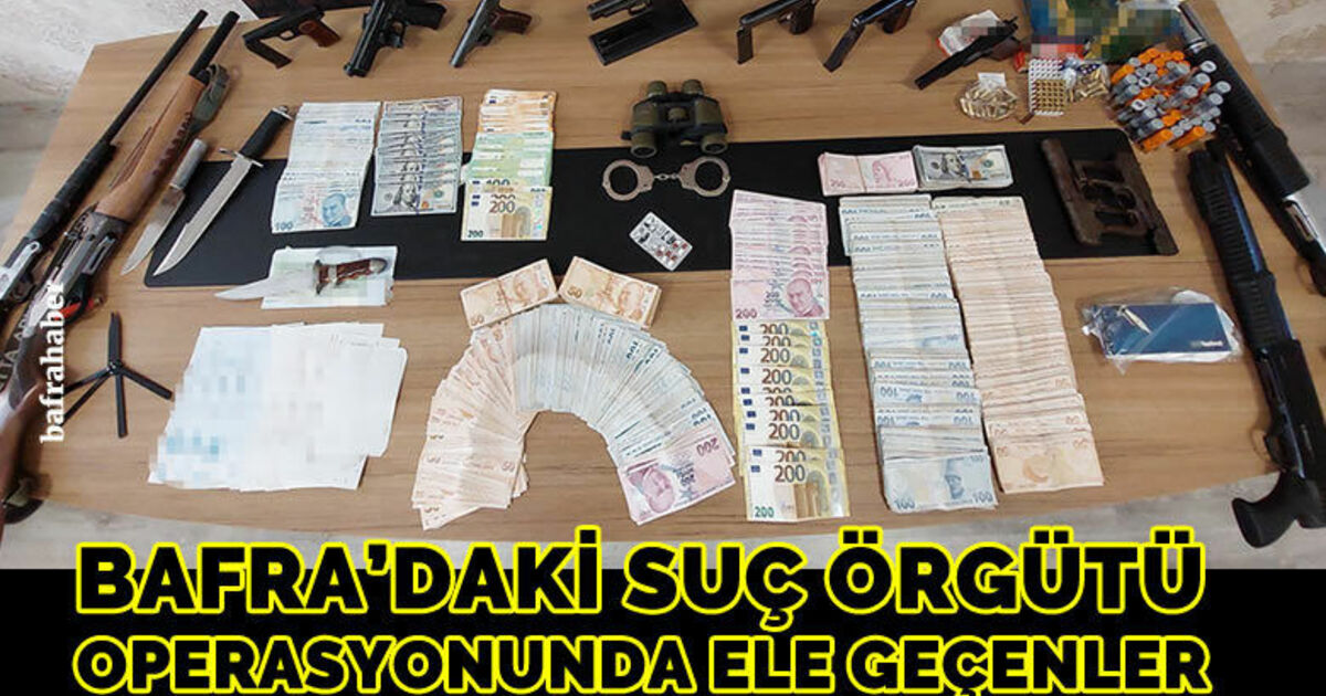 Bafra’da suç örgütüne operasyon: 15 gözaltı